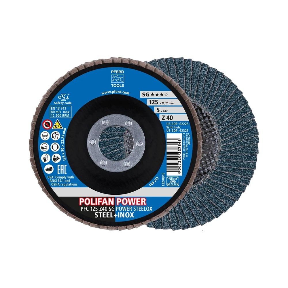 POLIFAN Z SG POWER STEELOX Flap Disk 125 mm Z40